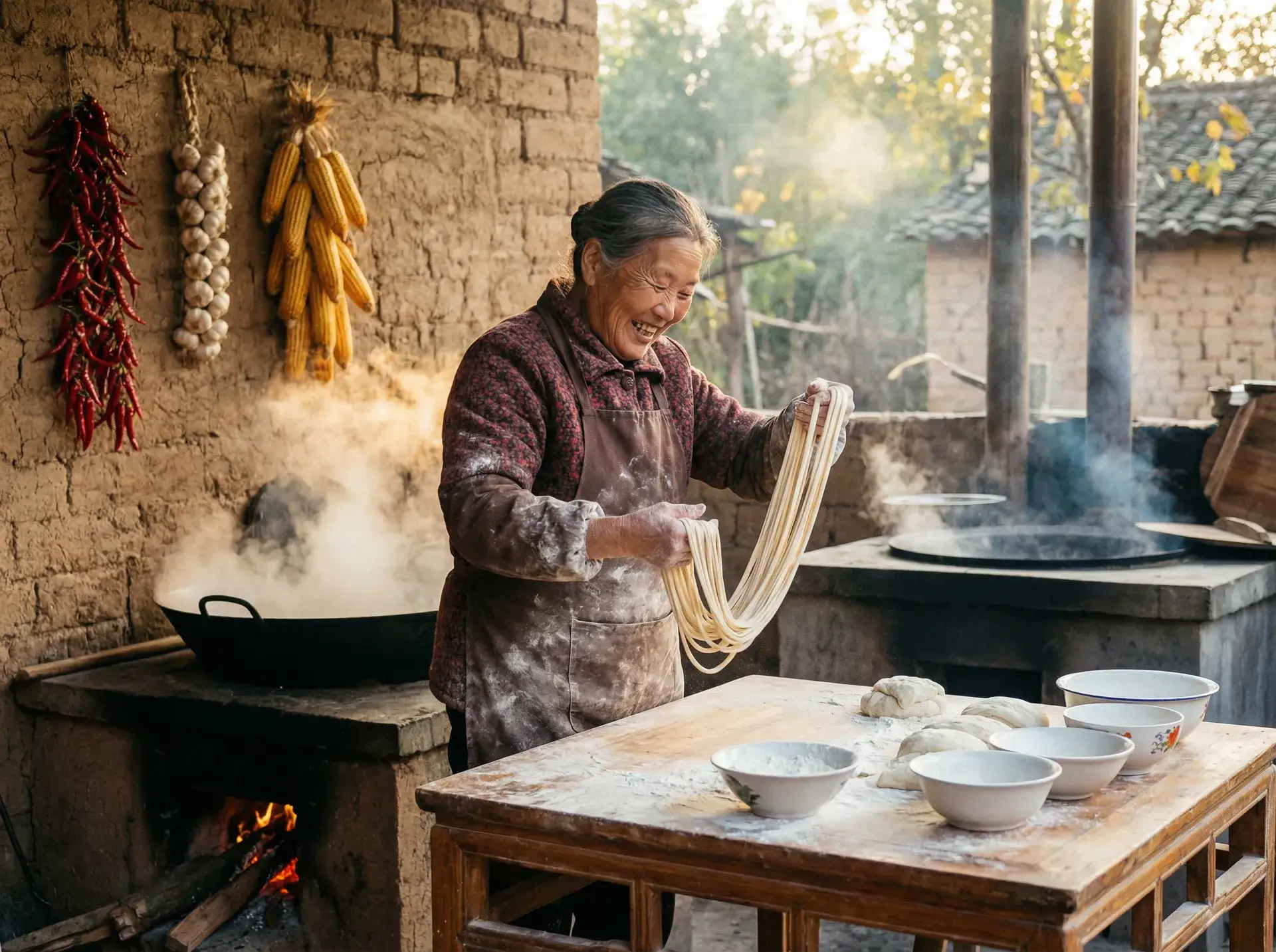 农家大嫂手擀面 - 情侣影院私人 乡村美食